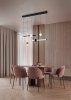 Lampa wisząca LED tuby z kulami czarno-złota designerska uniwersalna dekoracyjna ściemnialna MELITA 331510680 Trio